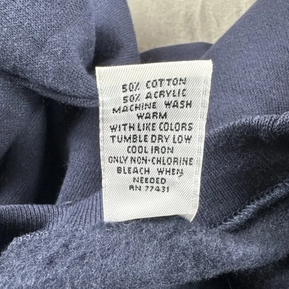 JE Morgan Fleecewear Sweater Mens XL Blank Made in USA Sweatshirt 90s Blue NEW - Picture 6 of 7